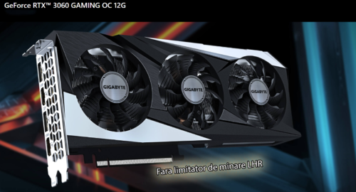 Placa video GIGABYTE GeForce RTX 3060 GAMING OC 12GB GDDR6 192-bit
