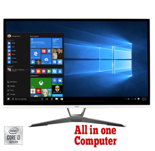 All in one MSI PRO 22XT  10M-002EU cu procesor Intel® Core™ i3-10100 pana la 4.30 GHz, ecran 21.5", Full HD, IPS, White
