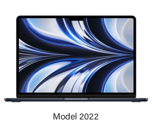 Laptop Apple MacBook Air 13 (2022) display Liquid Retina 13.6",procesor Apple M2 (8 core), video (8 Core), 256GB SSD, macOS Monterey, culoare Midnight