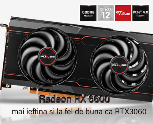 Placa video Sapphire AMD Radeon RX 6600 PULSE 8GB