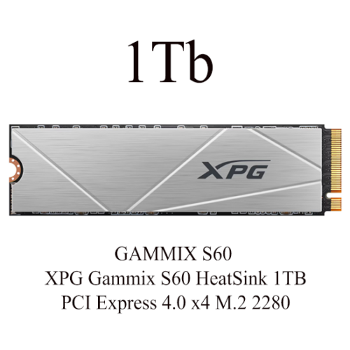 SSD ADATA XPG Gammix S60 HeatSink 1TB PCI Express 4.0 x4 M.2 2280