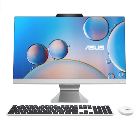 Sistem All in One PC ASUS AMD Ryzen 5 7520U pana la 4.3GHz, 23.8" Full HD, 16GB LPDDR5, SSD 512GB, AMD Radeon 610M, alb