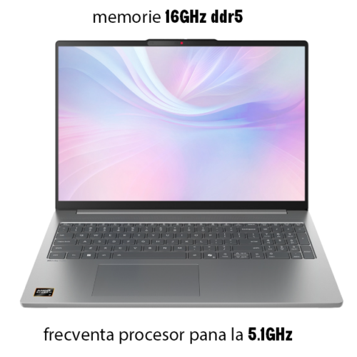 Laptop LENOVO IdeaPad Slim 3 15AHP10, AMD Ryzen 7 8845HS pana la 5.1GHz, 16" WUXGA, 16GB ddr5, SSD 512gb, AMD Radeon 780M Graphics
