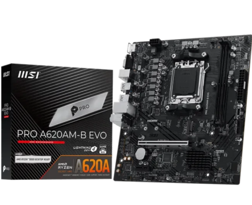 Placa de baza MSI PRO A620M-B EVO, AMD A620A, Socket AM5, mATX