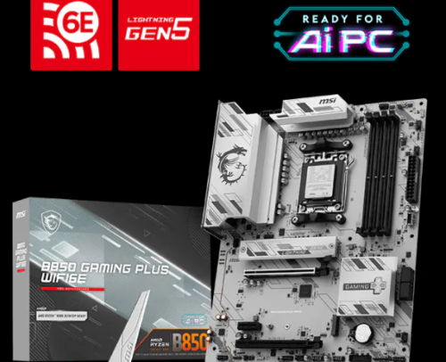 Placa de baza MSI B850 GAMING PLUS WIFI6E, AMD B850, Socket AM5, ATX