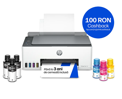 Multifunctional A4 /color inkjet HP Smart Tank 580 printer-copiator-scaner, A4, rezervoare reincarcabile, Wireless