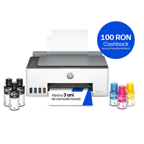 Multifunctional A4 /color inkjet HP Smart Tank 580 printer-copiator-scaner, A4, rezervoare reincarcabile, Wireless