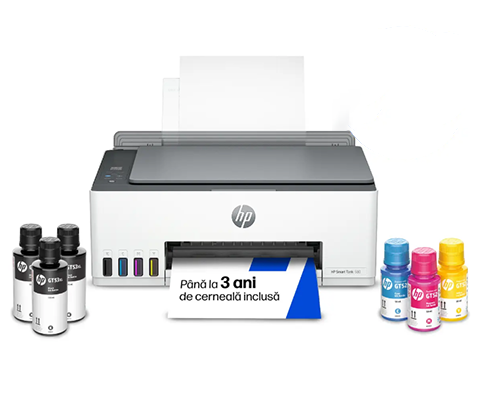 Multifunctional A4 /color inkjet HP Smart Tank 580 printer-copiator-scaner, A4, rezervoare reincarcabile, Wireless