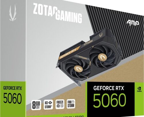 Placa video Zotac nVidia GeForce RTX 5060 AMP 8GB, GDDR7, 128 bit